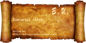 Baronyi Uzor névjegykártya